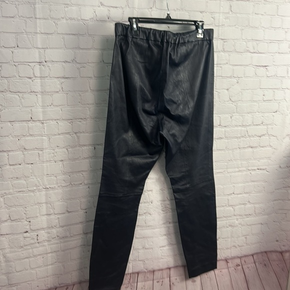 J. Crew Collections Full Leather ladies stunning pull on blue  pants size 16 - Picture 8 of 8
